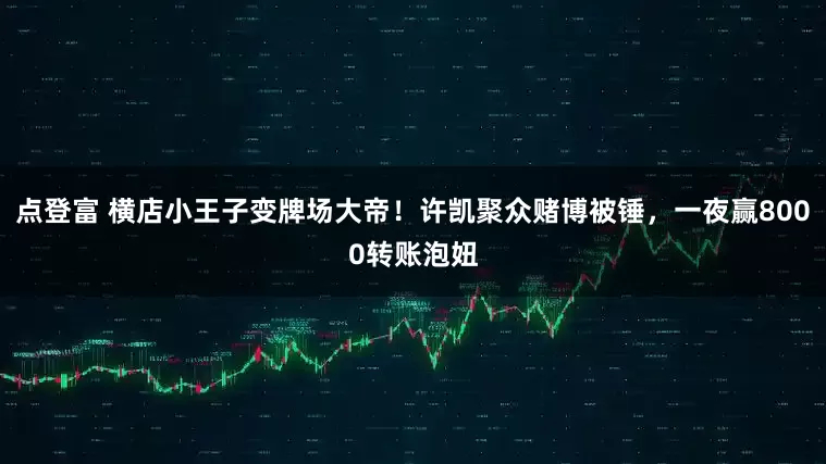 点登富 横店小王子变牌场大帝！许凯聚众赌博被锤，一夜赢8000转账泡妞